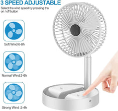 Mini Portable USB Fan – Rechargeable, Silent & Travel Friendly
